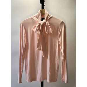 J. Crew tie neck jersey top